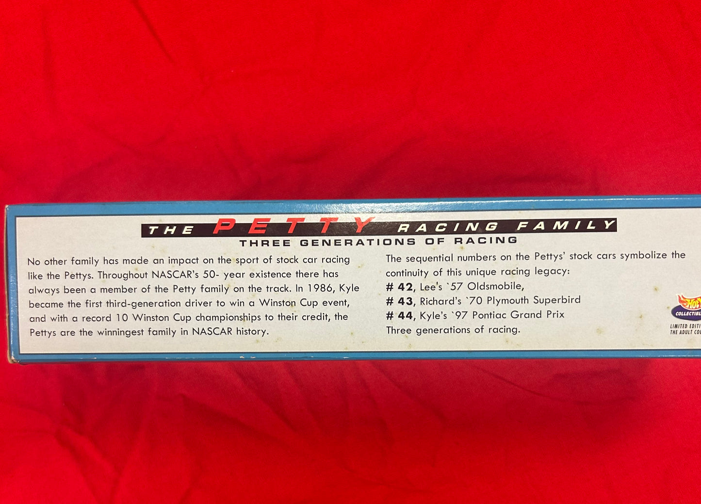 Hot Wheels-Petty Family Three Generations of Racing Set ( Signed by Richard and Kyle Petty)